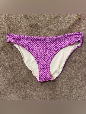Victoria's Secret Pink and Purple Geometric Bikini Bottom